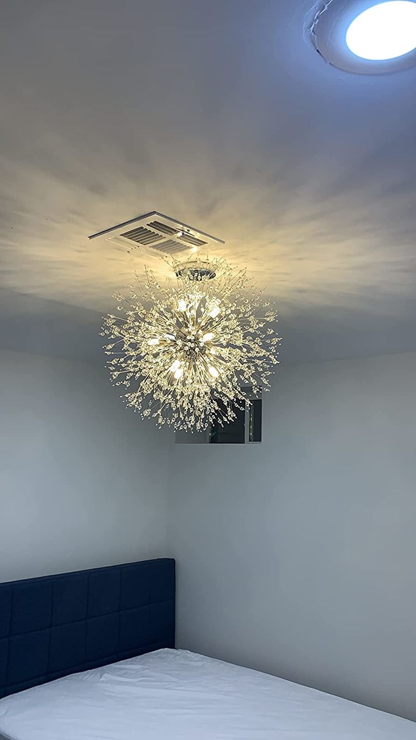Customer photo review of Luxury 8-Light Sputnik Firework Chandelier