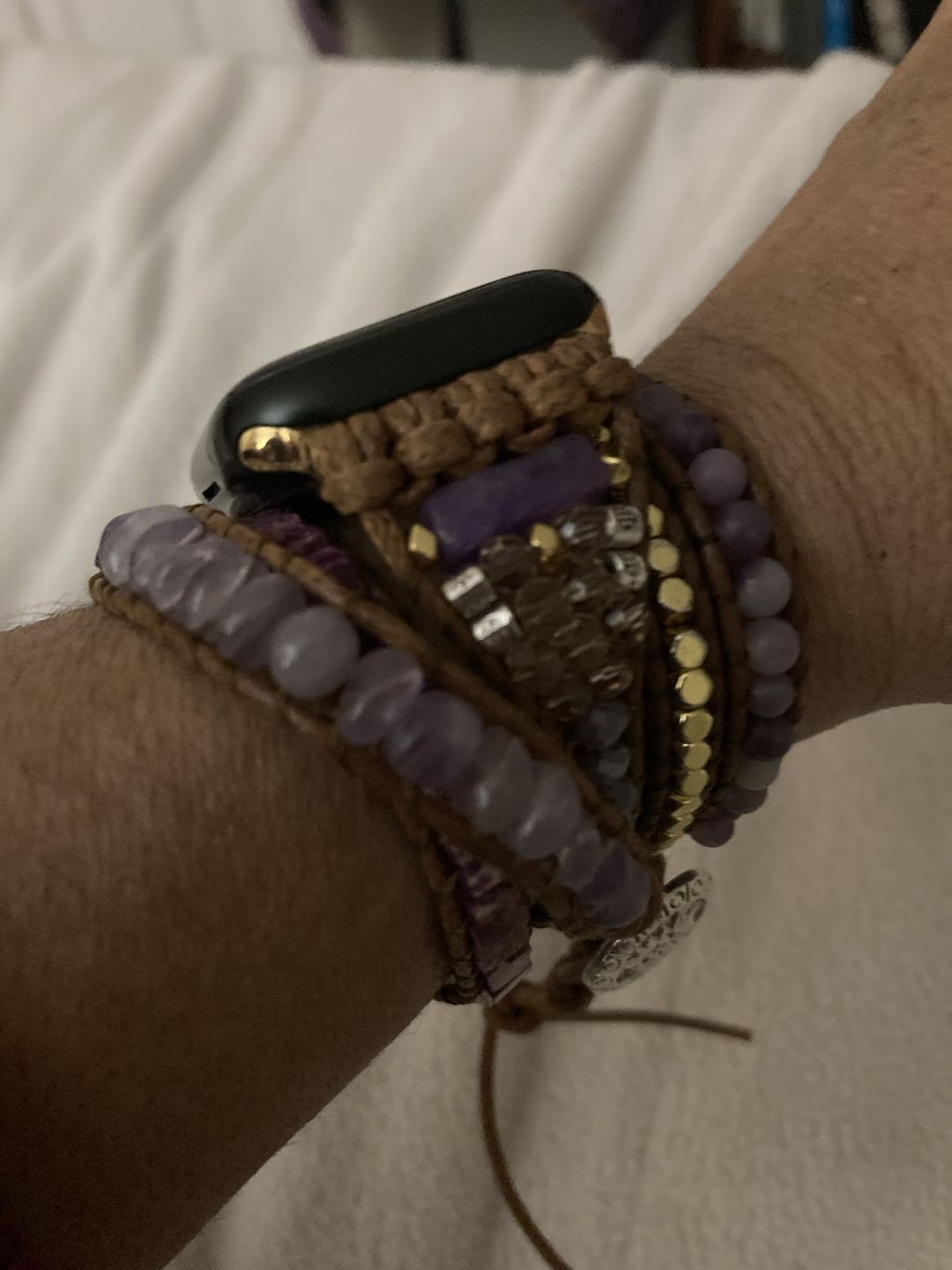 Customer photo review of Purple Jade Magical Apple Watch Strap