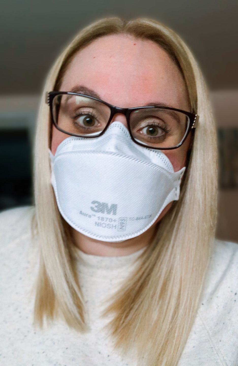 Customer photo review of 3M N95 Aura™ Respirator and Surgical Mask 1870+ Made in Canada