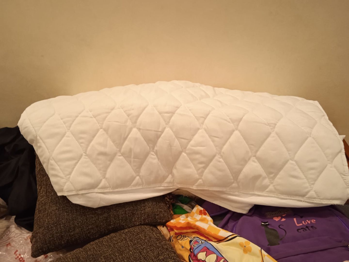 Customer photo review of Fiber Mattress Protector- All around Rubber Band