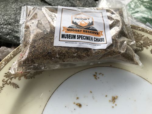 Customer photo review of Nugget Reserve 'MUSEUM SPECIMEN CHASE' - Gold Panning Paydirt Concentrate