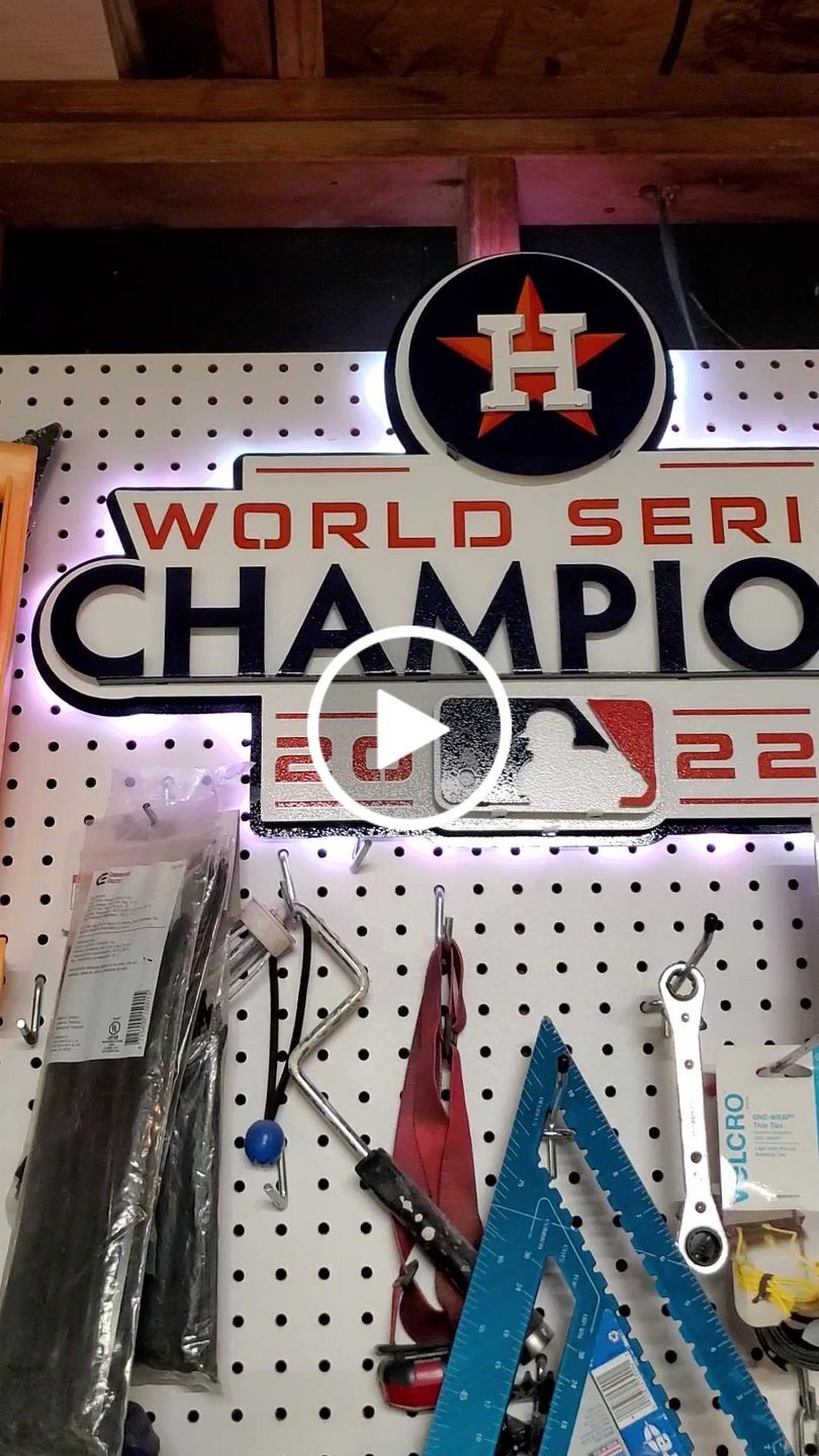 Customer video review of Houston Astros World Series 2022 3D Metal Wall Art