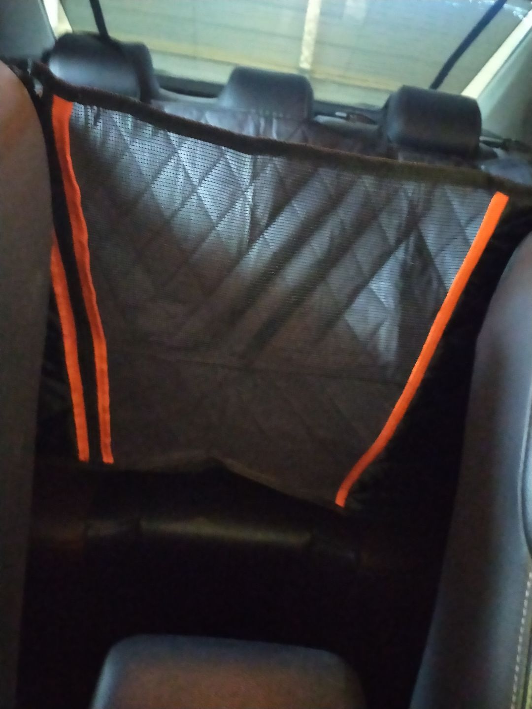 Customer photo review of Waterproof Pet Car Seat Cover With Mesh Window + Free Buckle Leash
