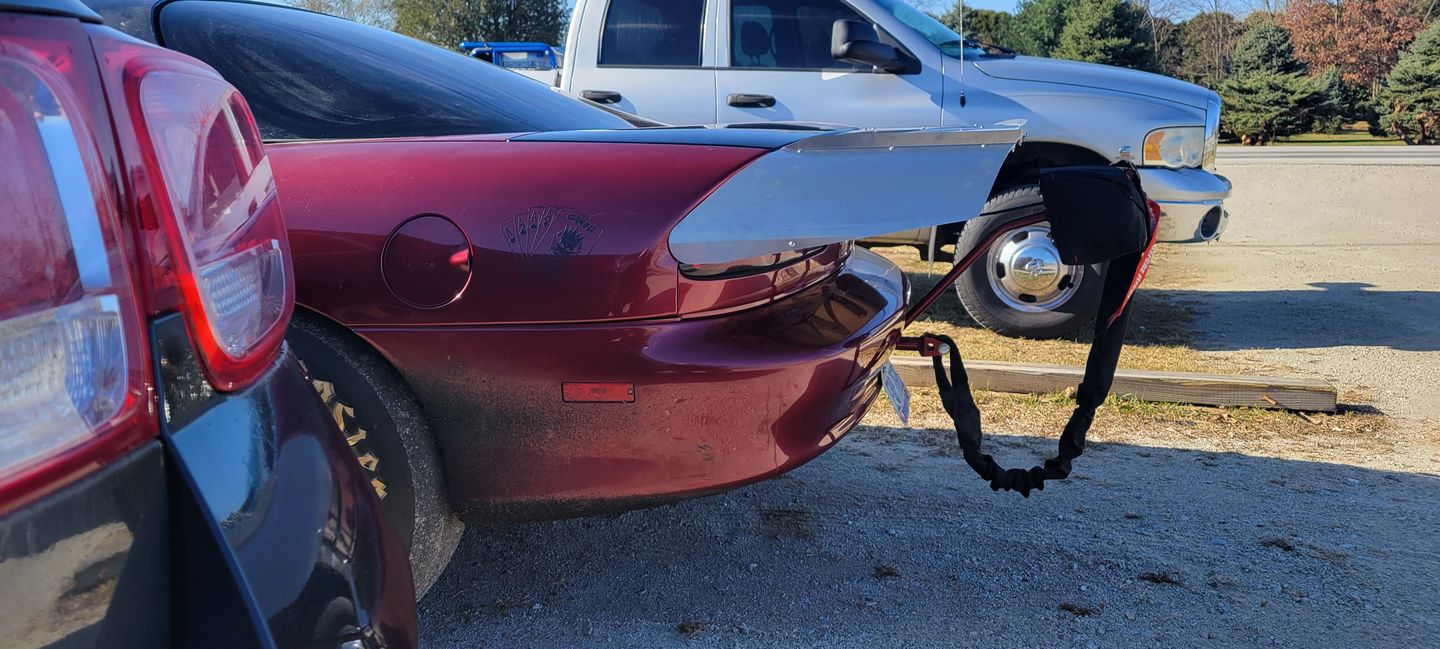 Customer photo review of 1993-2002 4th Gen Camaro 15" Strutless Drag Wing w/ Adjustable Wicker 31-180