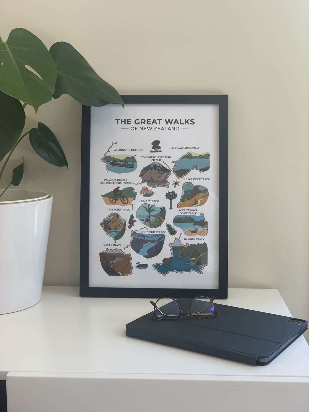 Customer photo review of Great Walks Illustrated Poster