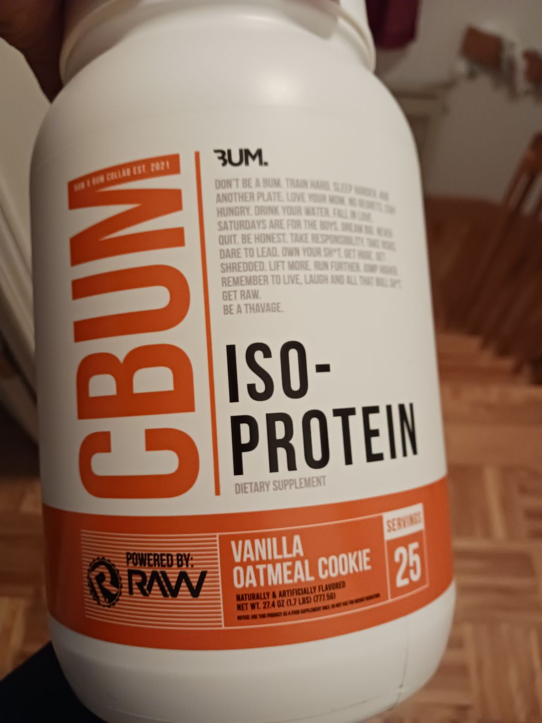 Customer photo review of CBUM - Protéine Iso 775g