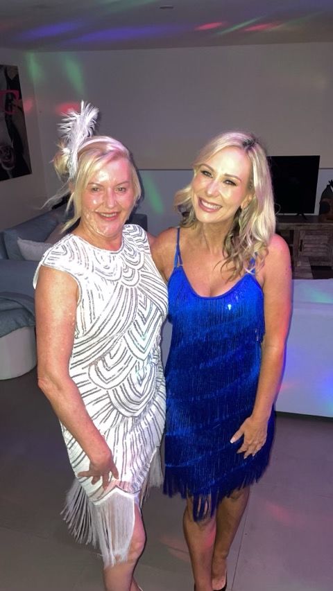 Customer photo review of Blue Fringe Flapper Dress