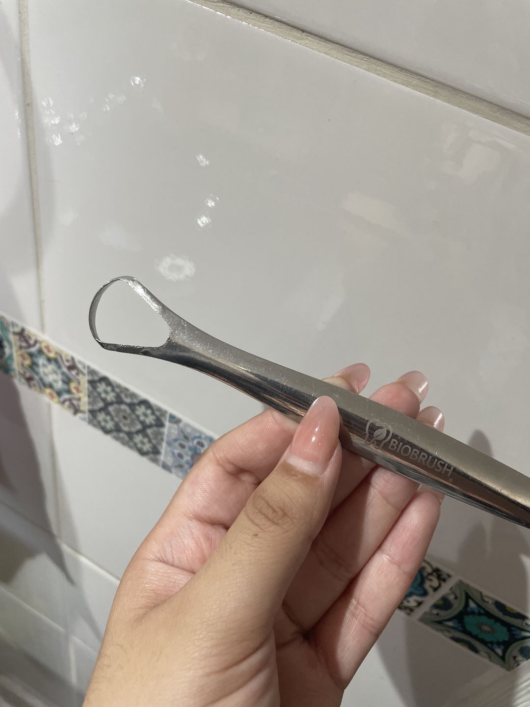 Customer photo review of Limpiador Lingual Reutilizable
