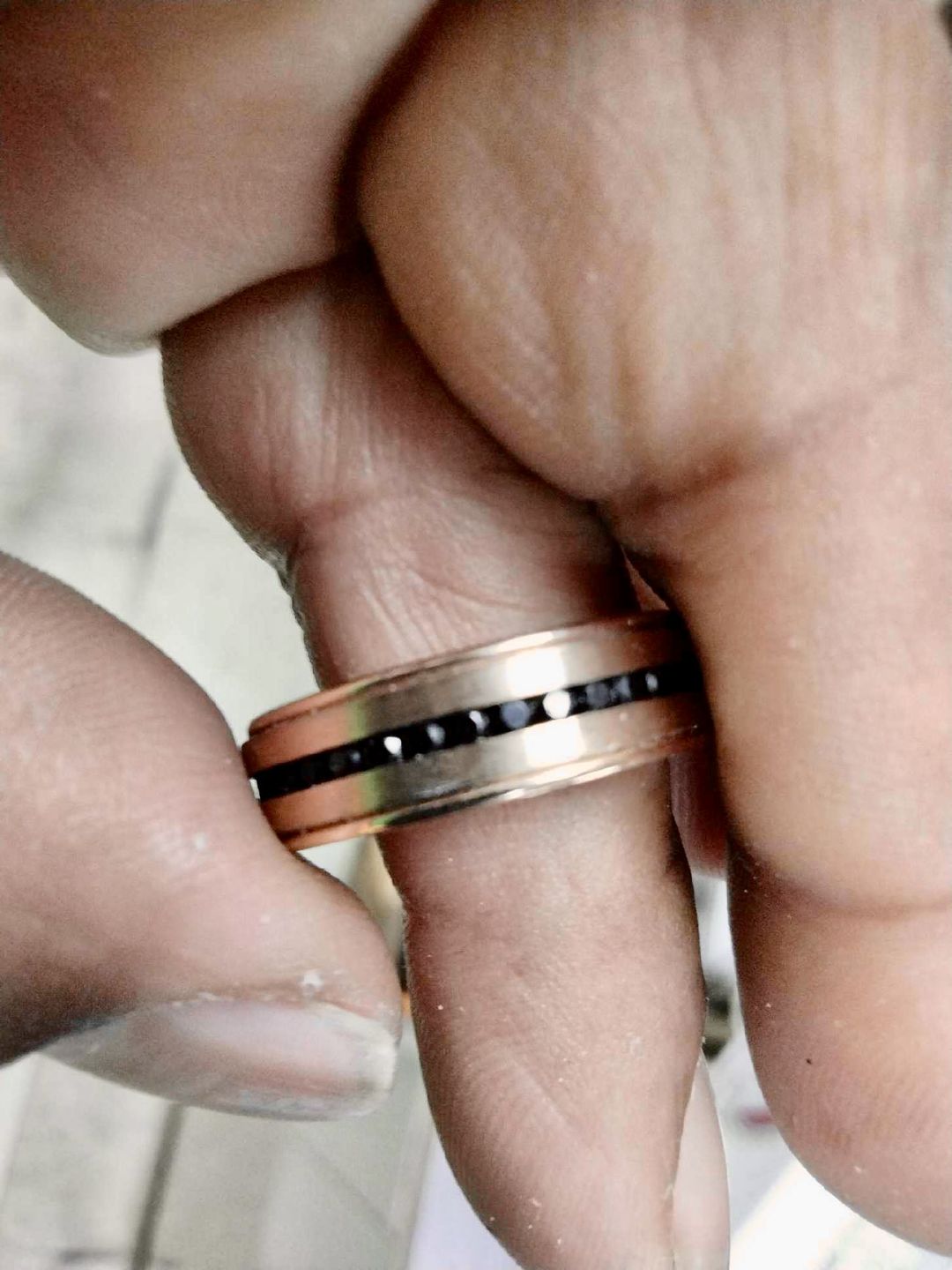 Customer photo review of Black Stone Matte Band