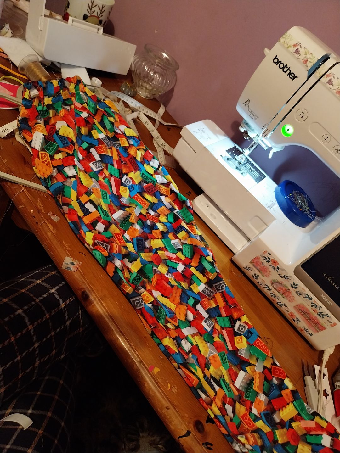 Customer photo review of Lego Blocks Cotton Jersey Fabric