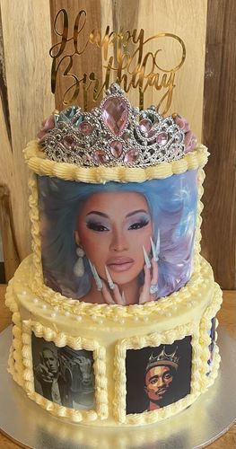 Customer photo review of A5 Rectangle Custom Edible Icing Image