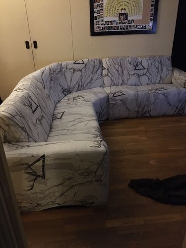 Customer photo review of Marbré - Housses Extensibles de Fauteuil et Canapé