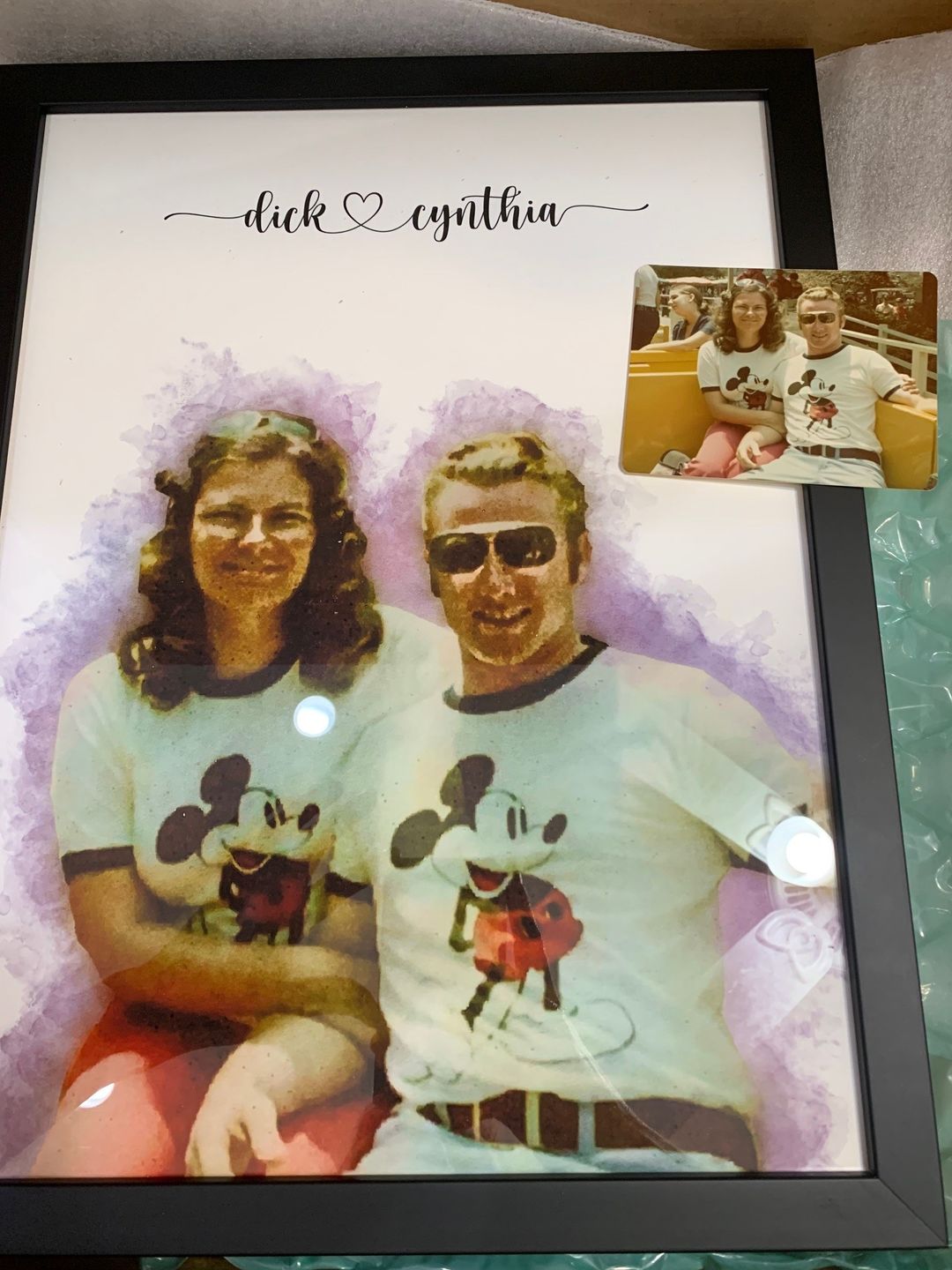 Customer photo review of Custom Engagement Anniversary Couple Portrait