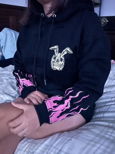 Customer photo review of Pray For Me Crop Hoodie