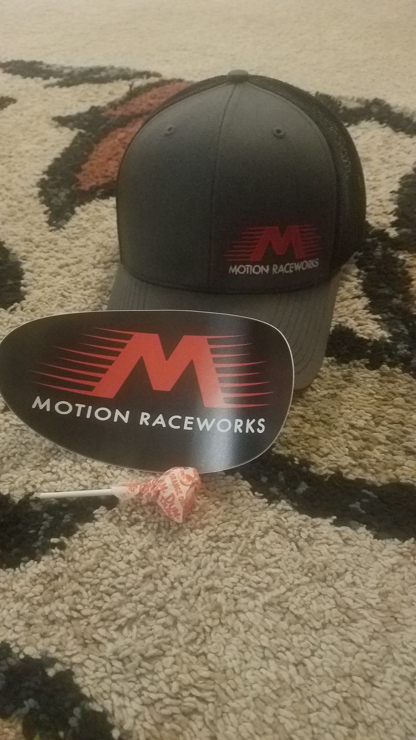 Customer photo review of Black/Grey Motion Raceworks Trucker Snapback Hat (Mesh Back)
