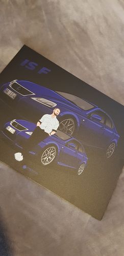 Customer photo review of Dein von Hand gezeichnetes Fahrzeug als Metall Poster