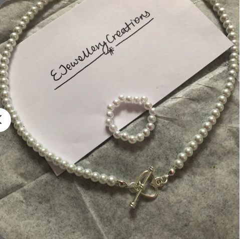 Customer photo review of Personalized Pearl Necklace