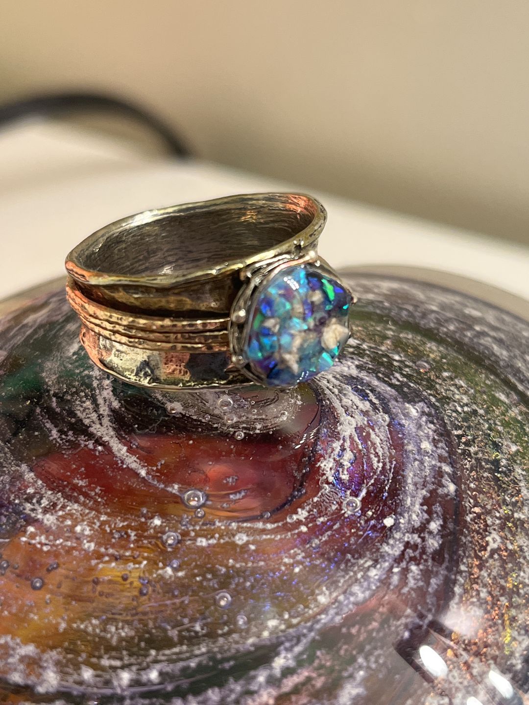 Customer photo review of Two Tone Spin Ring