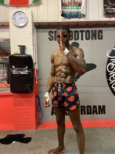 Customer photo review of Akatsuki Muay Thai Boxing Shorts