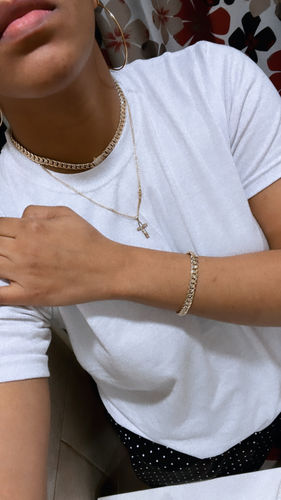 Customer photo review of *NEW* 14k Hollow Cuban Choker & Bracelet Set(7.3 mm) JTJ™ -