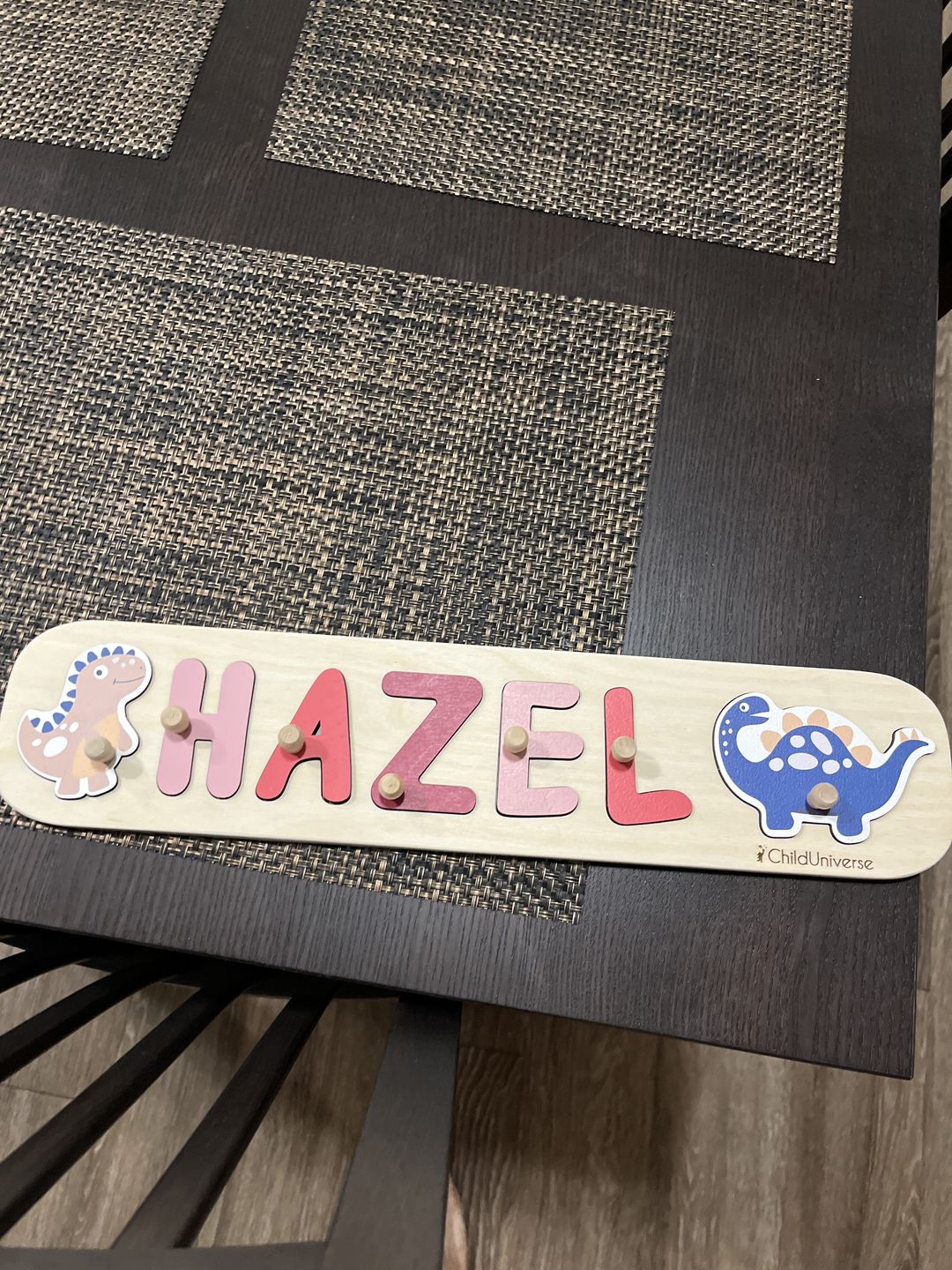 Customer photo review of Boy Dinosaur Name Puzzle