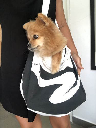 Customer photo review of Round Makara Tote Bag