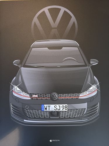 Customer photo review of Dein von Hand gezeichnetes Fahrzeug als Metall Poster