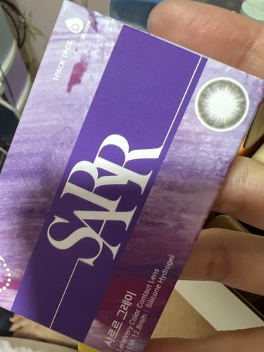 Customer photo review of Sarr Gray (1pcs) (Buy 1 Get 1 Free) (SILICONE HYDROGEL) 3Monthly G.DIA 12.8mm