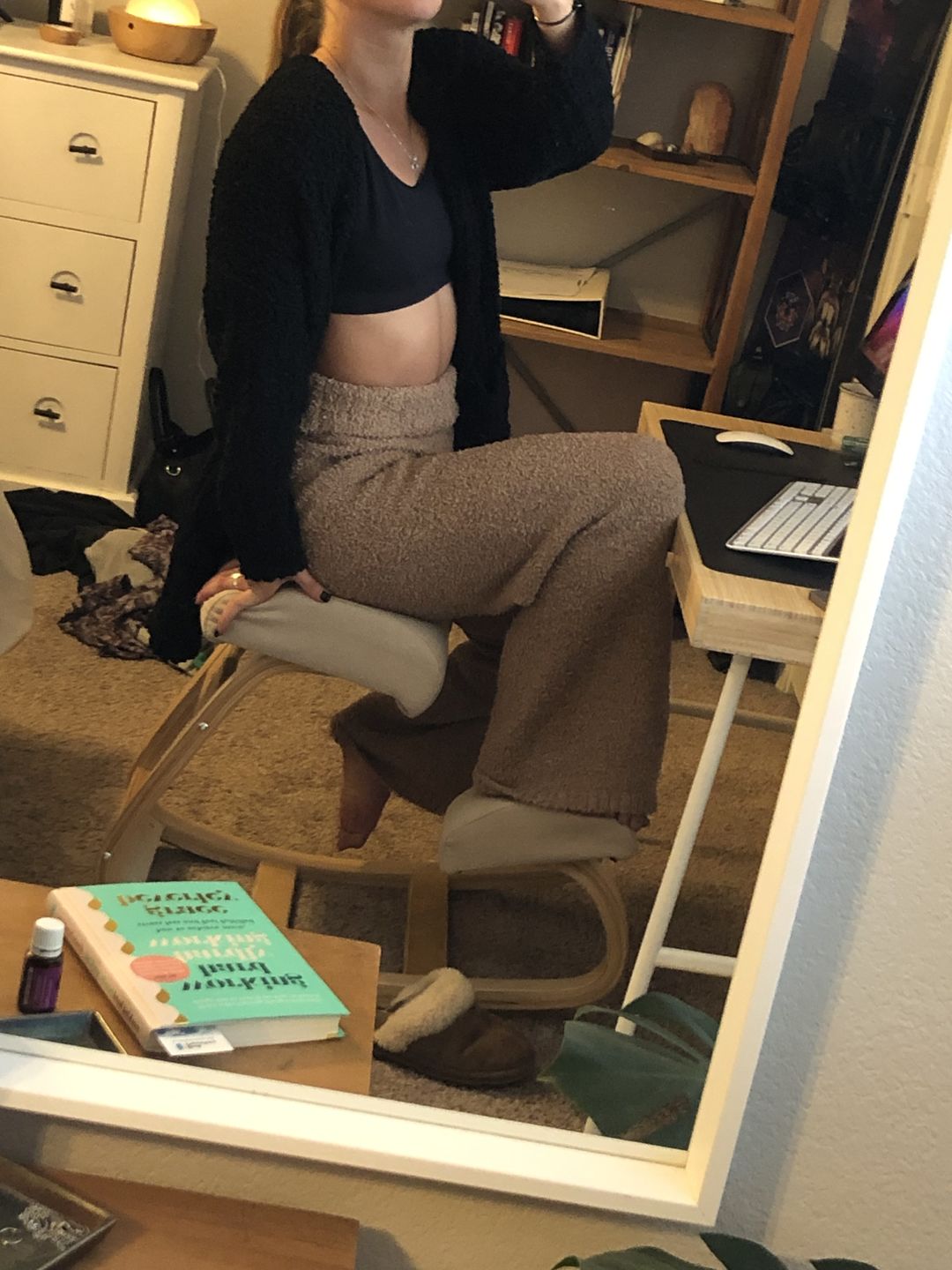 Customer photo review of The Austin Kneeling Chair: Winter Linen