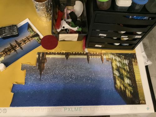 Customer photo review of Dein Wunschmotiv - als Diamond Painting  (eckige Steine)