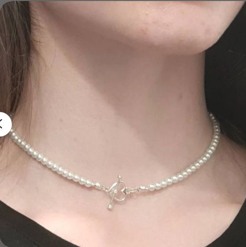 Customer photo review of Personalized Pearl Necklace
