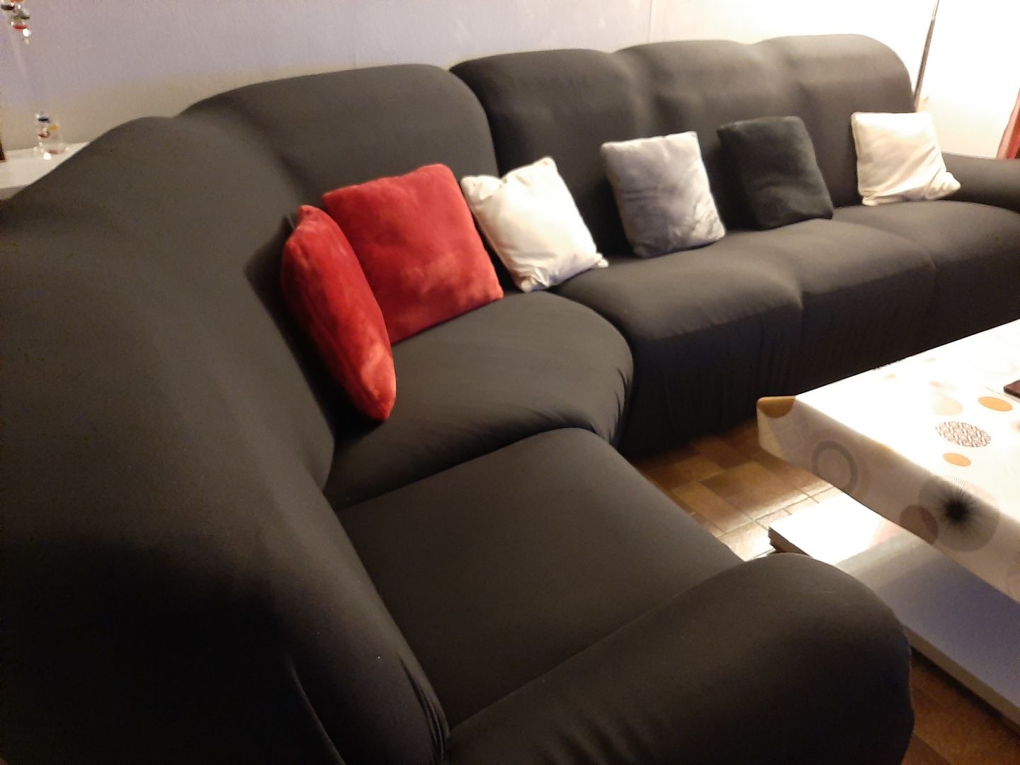 Customer photo review of Noir - Housses Extensibles de Fauteuil et Canapé