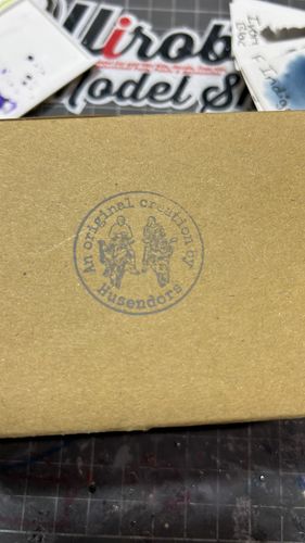 Customer photo review of Wooden Handle Face Stamp