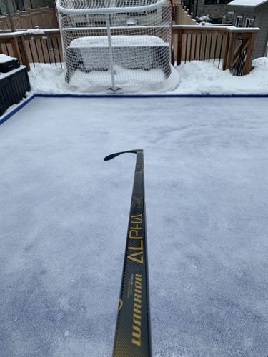 Customer photo review of Warrior Alpha DX Senior Hockey Stick (Gold)