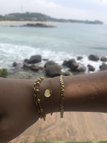 Customer photo review of Gold Dipped Lineart Love Armkette