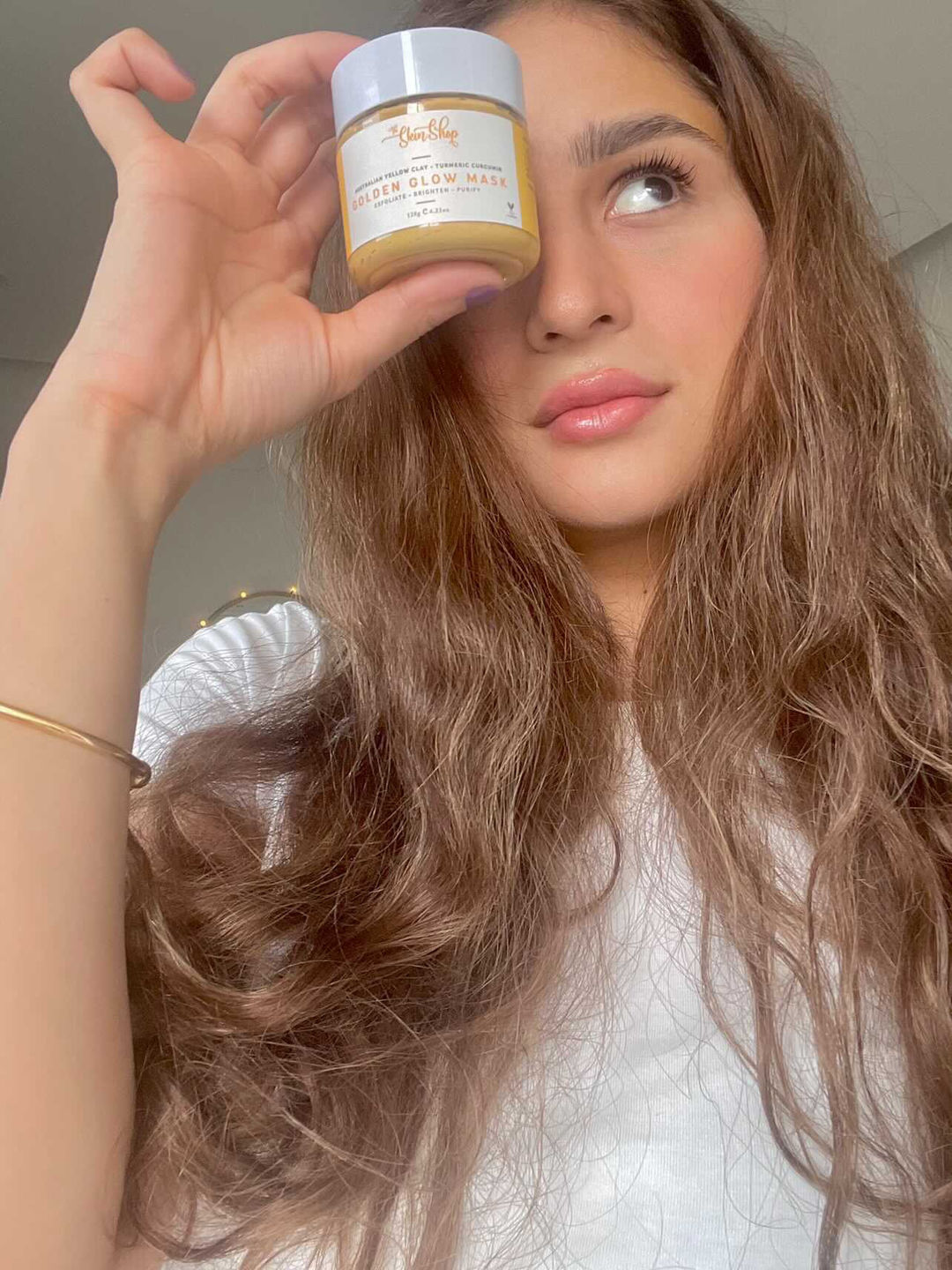 Customer photo review of Golden Glow Mask