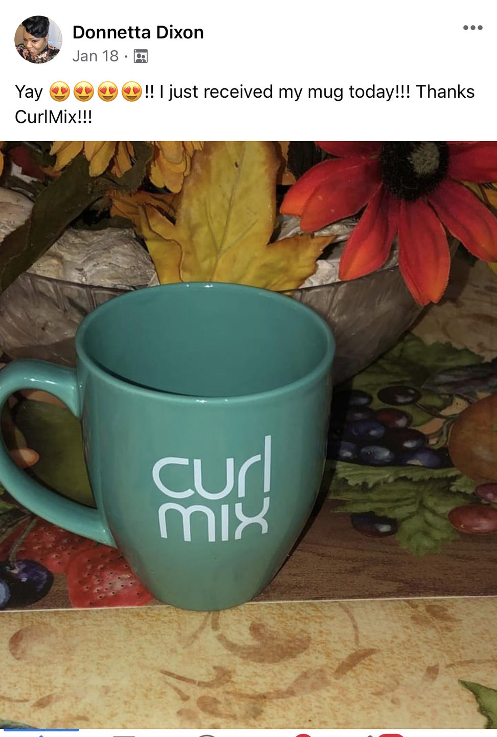 Customer photo review of CurlMix Logo Mug