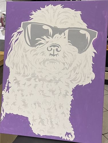 Customer photo review of Porträt auf Leinwand zum Selbermalen