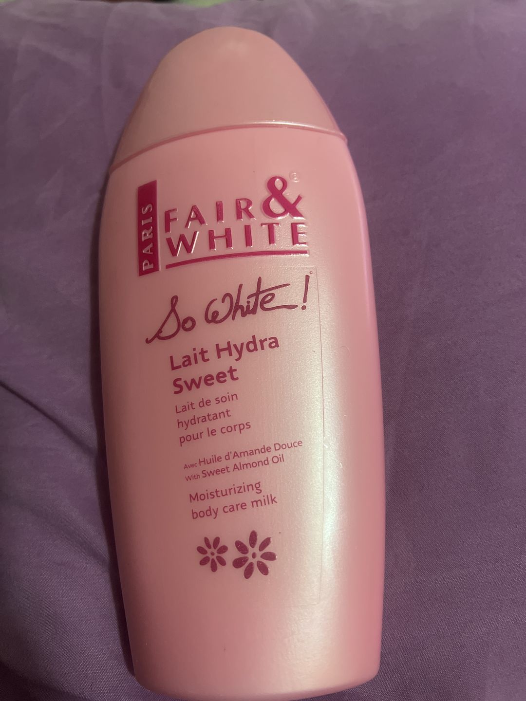 Customer photo review of Fair and White So White Hydra Sweet Moisturizing Body Lotion with Sweet Almond Oil 500ml/ 16.90 fl oz