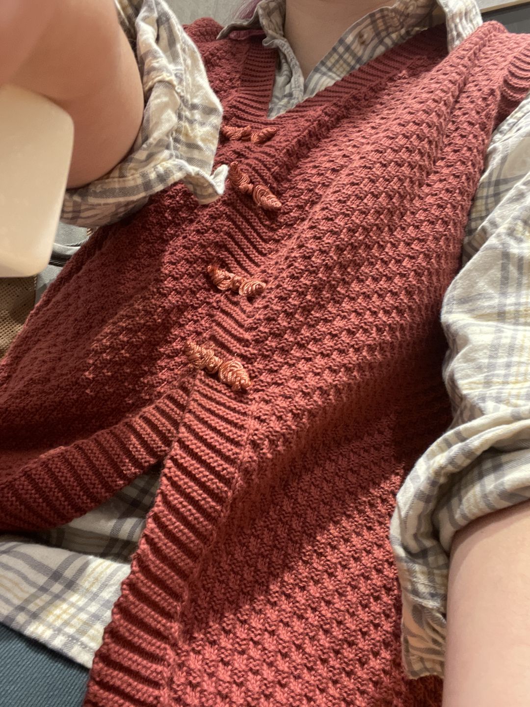 Customer photo review of Plus Size - Women Button Knitted Split Sleeveless Vest Waistcoat Sweater