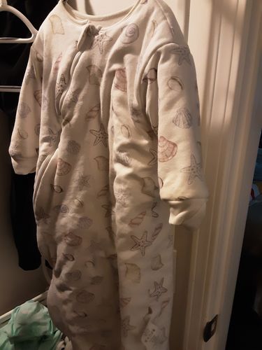 Customer photo review of Organic Cotton & Camel Wool Long Sleeve Sleep Sack 2.5 TOG - Shell
