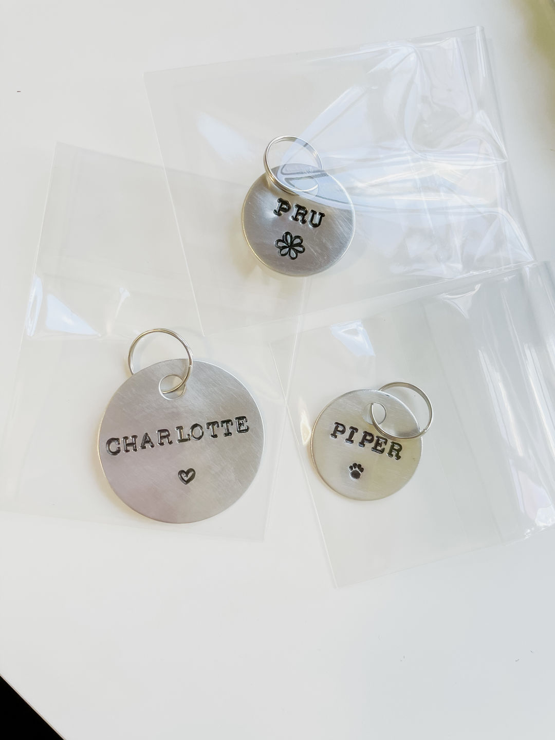 Customer photo review of Hand Stamped Pet ID Tag