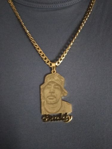 Customer photo review of Lovers Charm™ 18K Custom Engraved Necklace