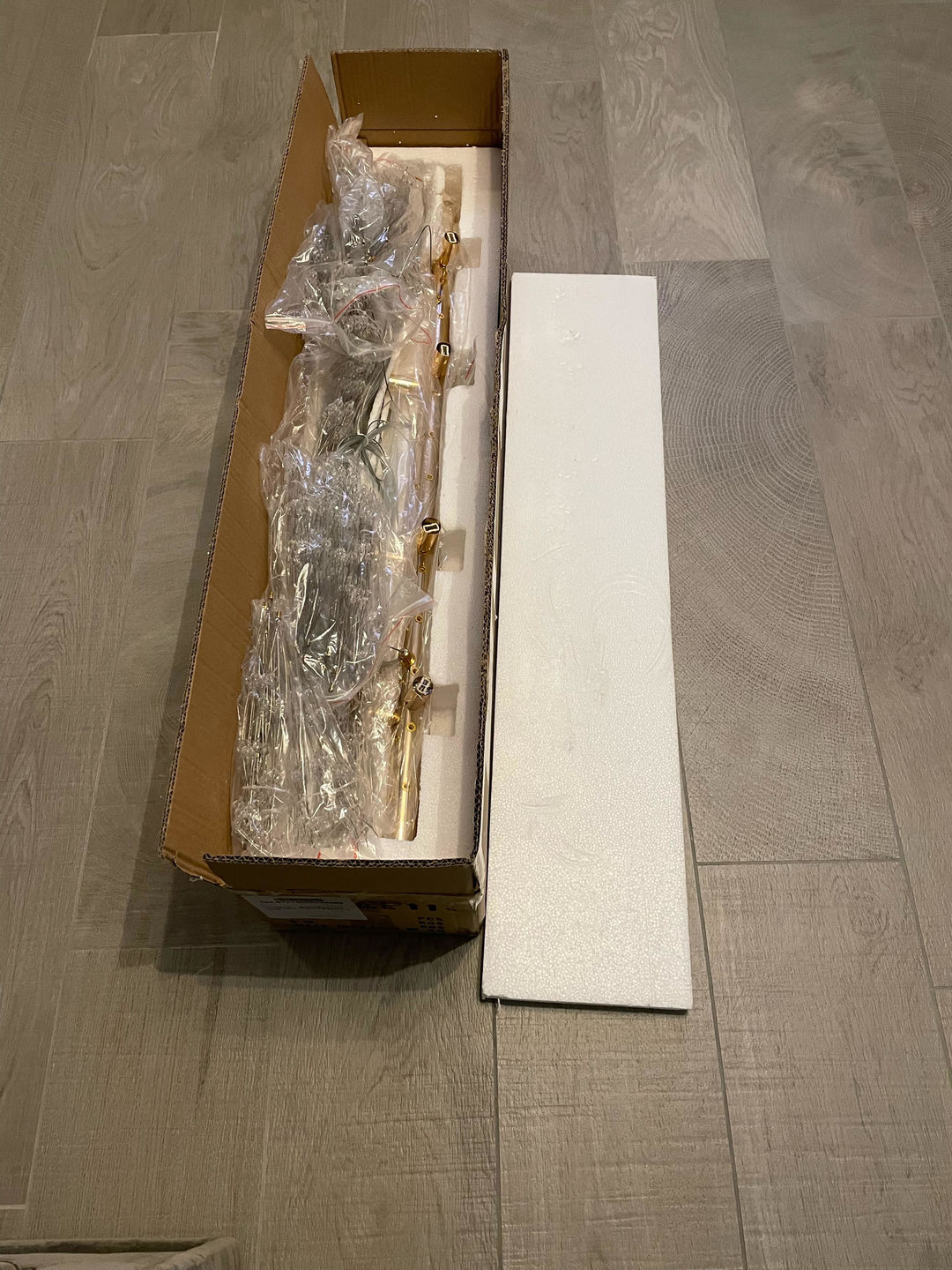 Customer photo review of Modern 12-Light Crystal Chandelier