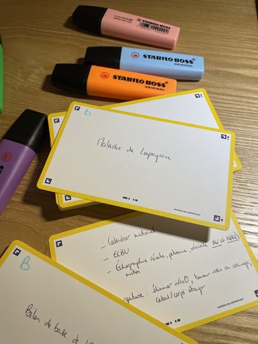 Avis photo d'un client sur Flashcards FLASH 2.0 OXFORD # 80 cartes 7,5 x 12,5 cm - uni blanc