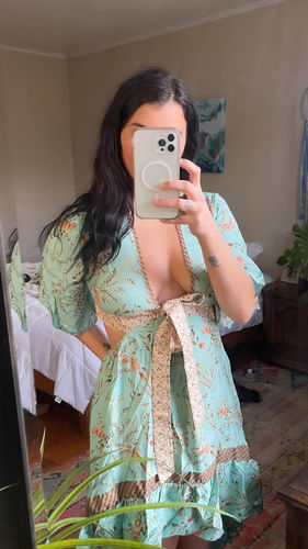 Customer photo review of MAISIE High-Low Midi Dress