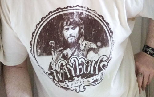Customer photo review of Waylon Jennings Vintage 70's Style Shirt