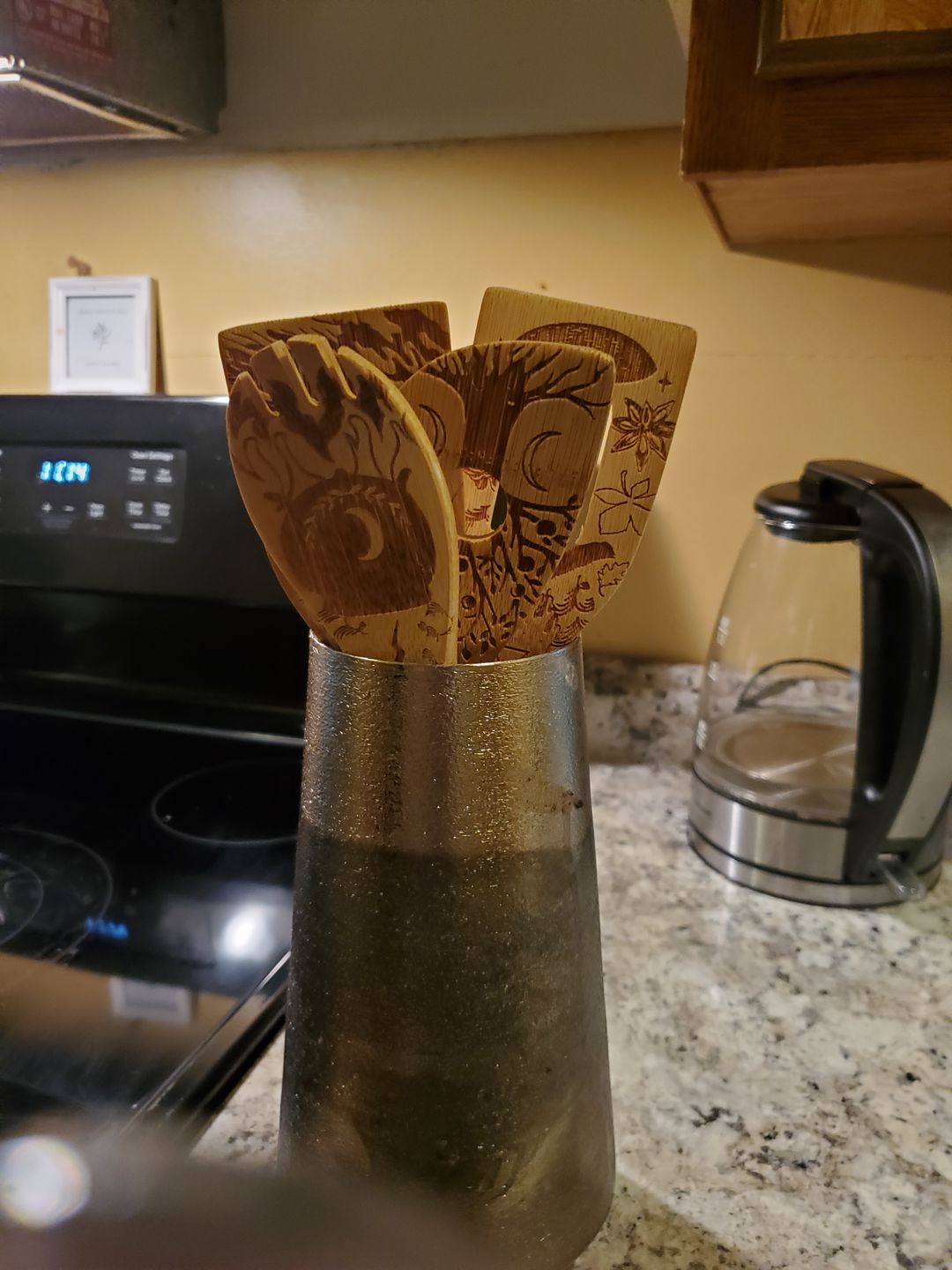 Customer photo review of The 5 Elements Bamboo Large Kitchen Utensils Set
