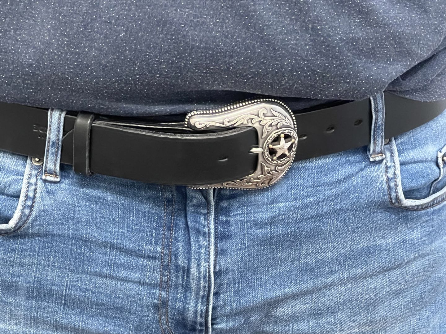 Customer photo review of “Bring your own buckle” belt