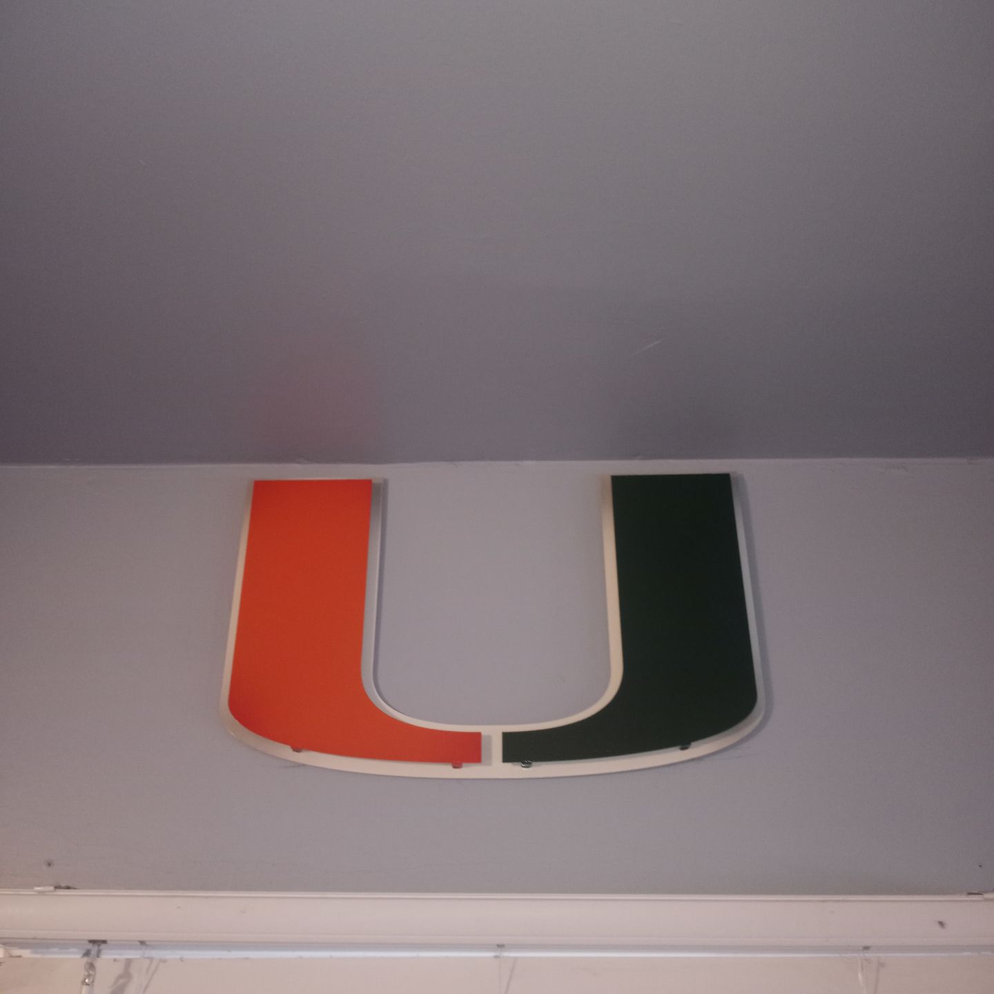 Customer photo review of University of Miami "U" 3D Vintage Metal Artwork 20" x 14"